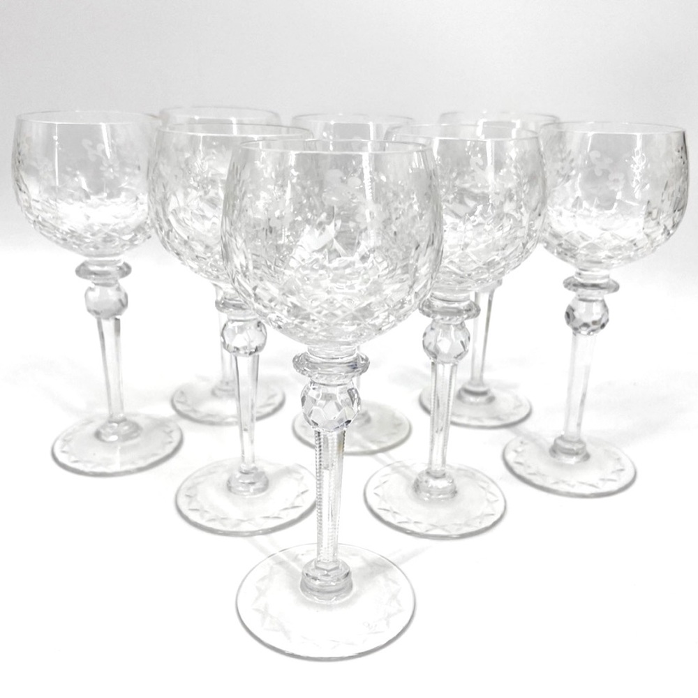 Rogaska Crystal Cut Balloon Gallia Wine
Hocks/Goblets Set of 4 Vintage RARE - Picture 1 of 17